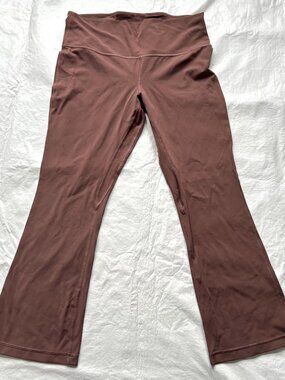 Lululemon pants Align High-Rise Mini-Flared 28" Dark Oxide brown size 14 nulu
